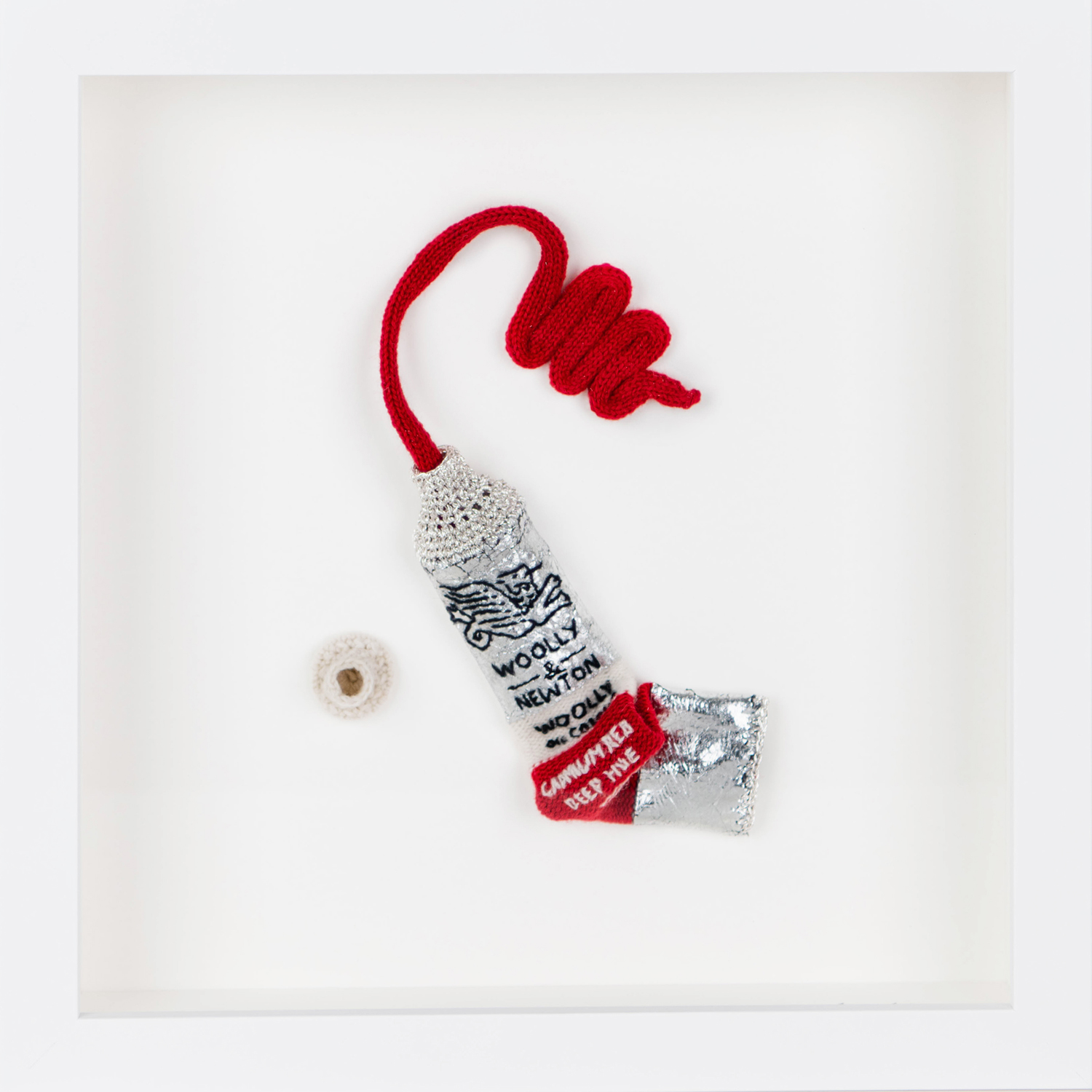 Cadmium Red ‘Woolly & Newton’ limited edition knitted paint tube