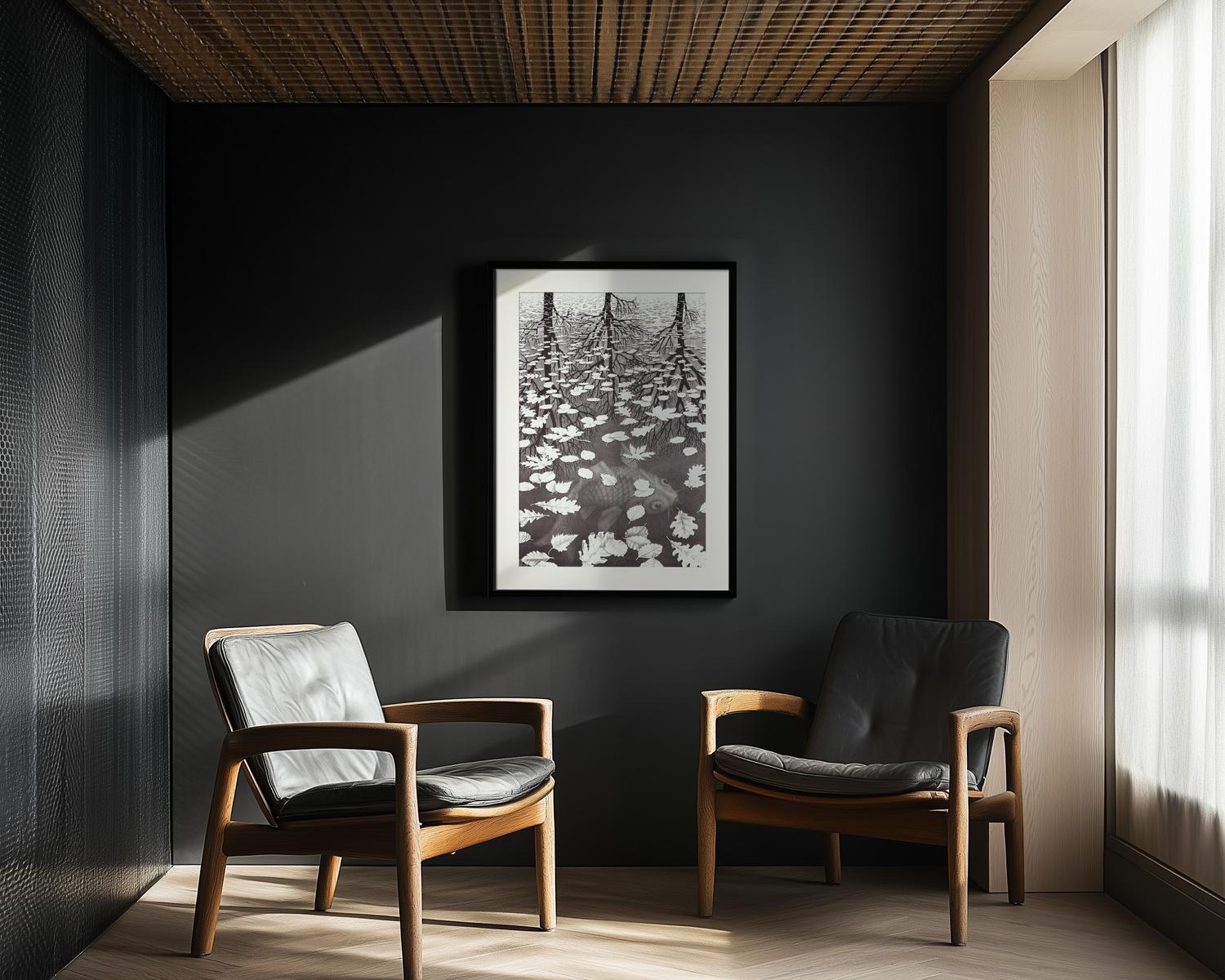 Three Worlds Art Print by M.C. Escher | King & McGaw