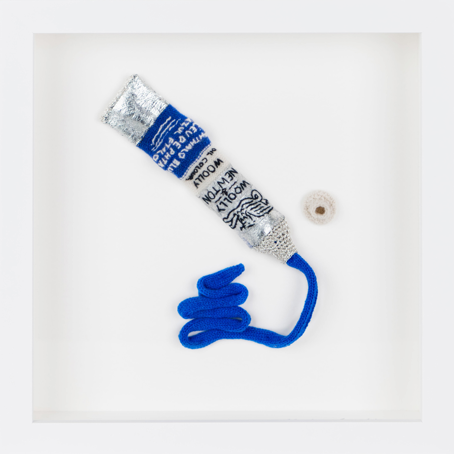 Phthalo Blue ‘Woolly & Newton’ limited edition knitted paint tube
