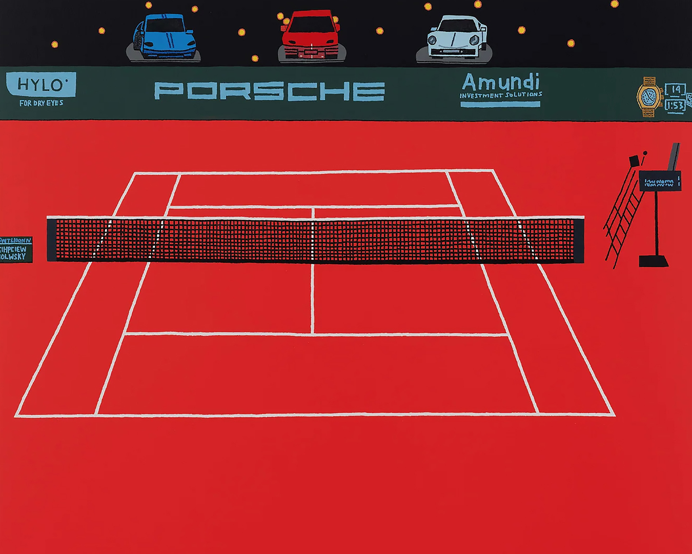 Porsche Tennis Grand Prix Rare Poster by Jonas Wood | King & McGaw