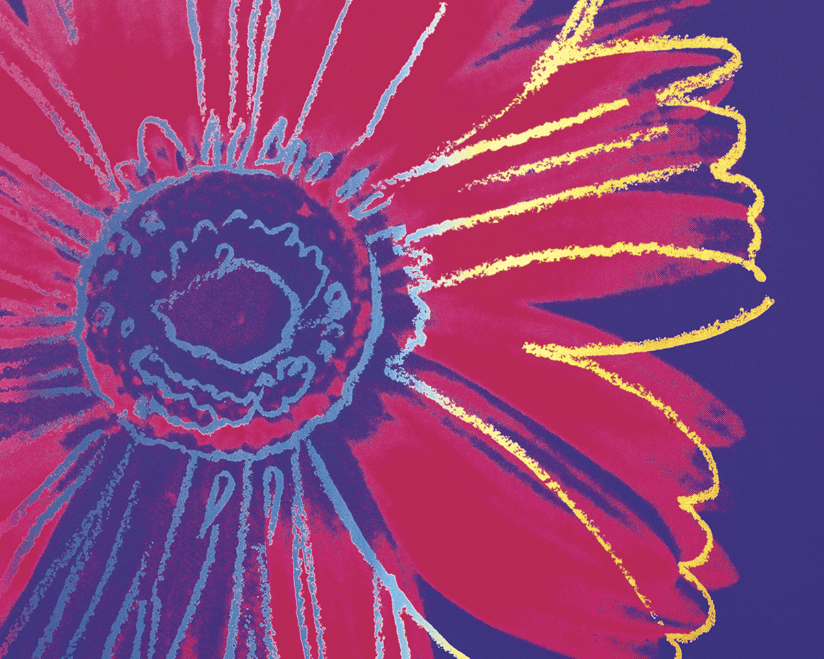 Daisy, c. 1982 (blue & red) Poster by Andy Warhol | King & McGaw