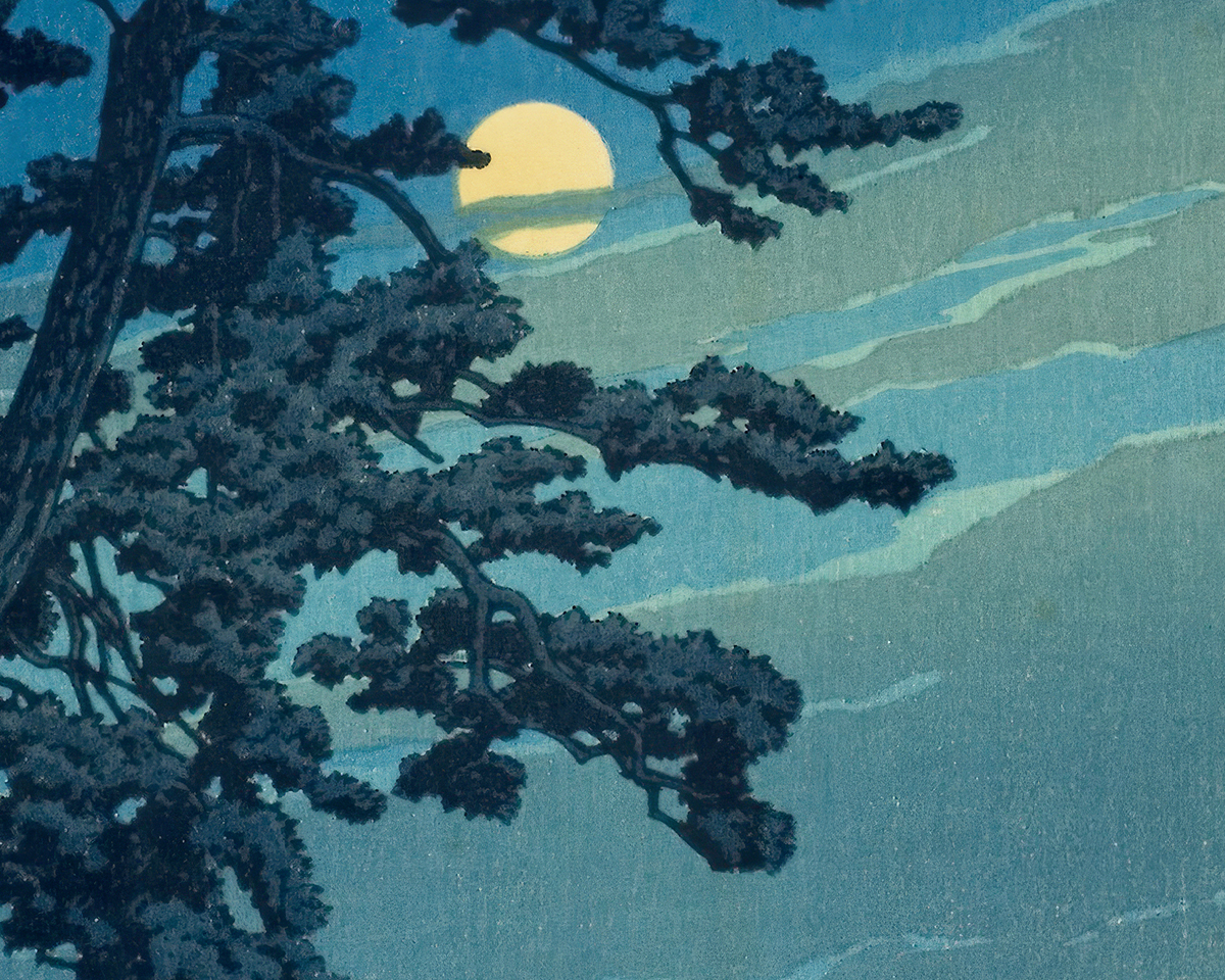 Moon at Umagome Art Print by Hasui Kawase | King & McGaw