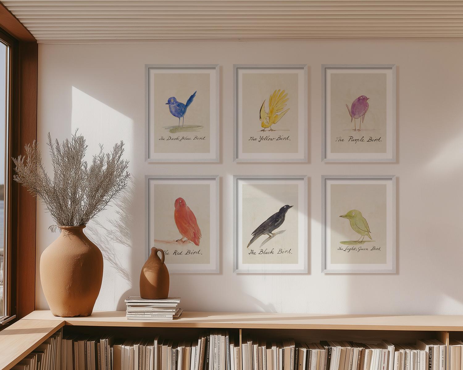 The Light Green Bird Art Print by Edward Lear | King & McGaw