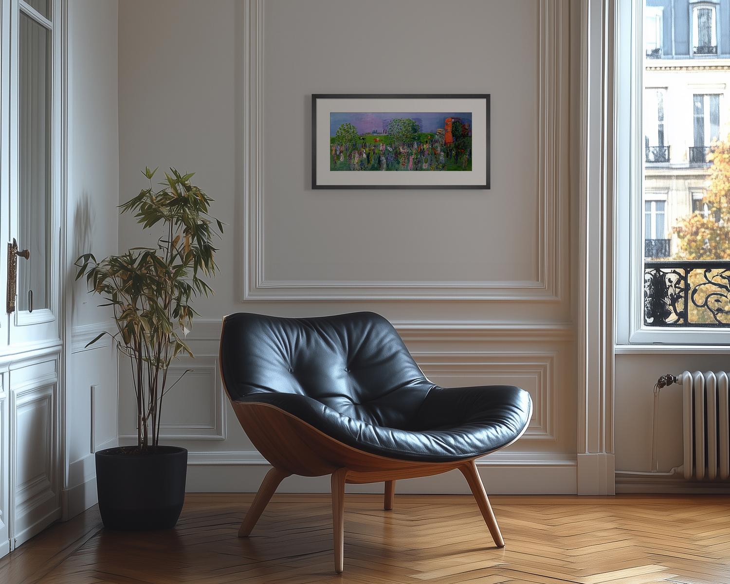 Racing at Ascot: the Royal Enclosure, 1930 Art Print by Raoul Dufy