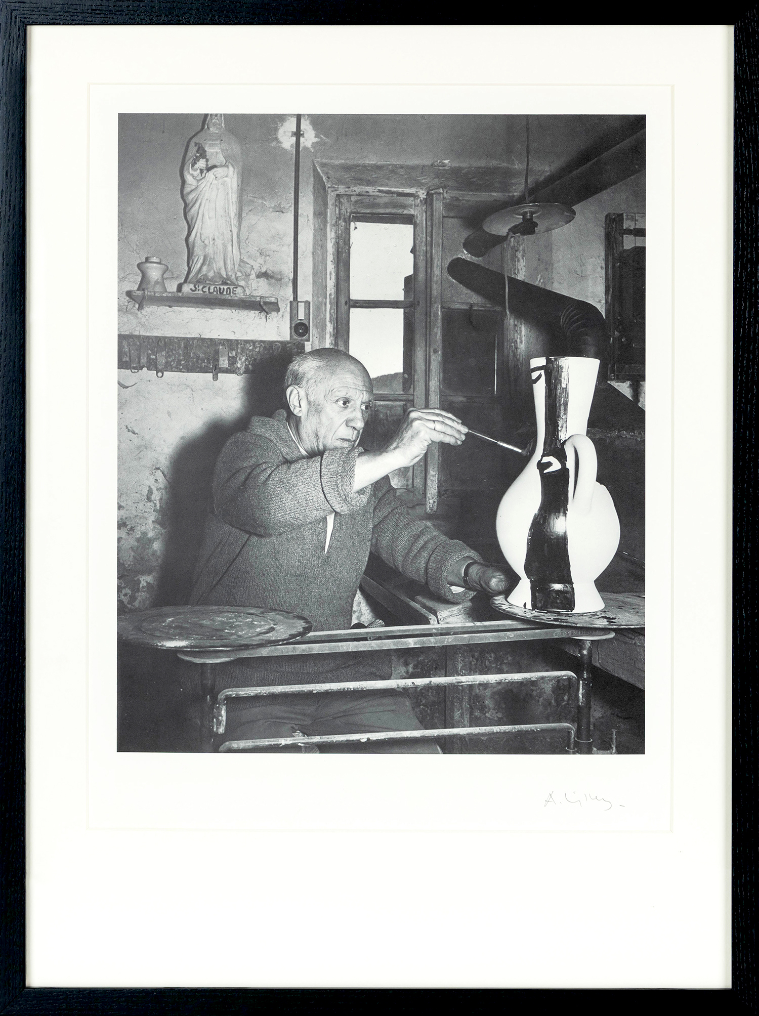 Picasso à Vallauris, Atelier Madoura, 1954 (Signed)