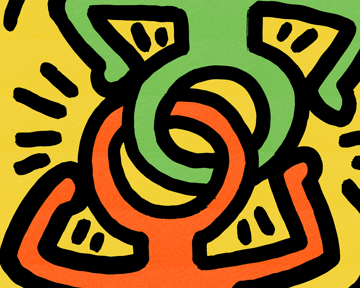 Keith Haring Düsseldorf 1988 Art Print by Keith Haring