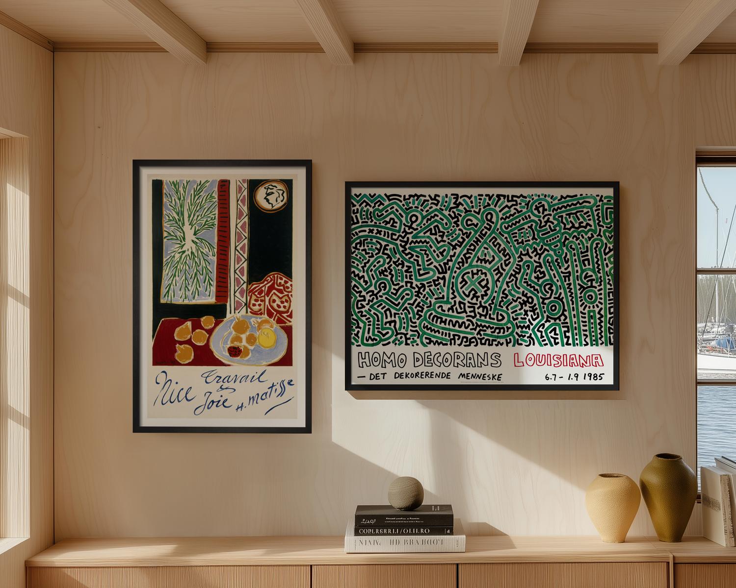 額装品/Homo Decorans 1985/キース ヘリング Homo Decorans Louisiana 1985 Art Print by Keith Haring