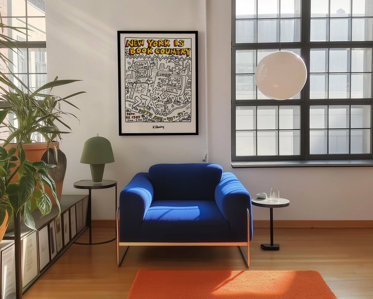 New York Is Book Country 1985 Art Print by Keith Haring | King & McGaw