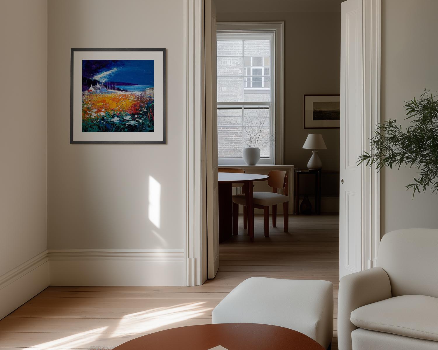 Autumn Light, Westport Kintyre Art Print by John Lowrie Morrison