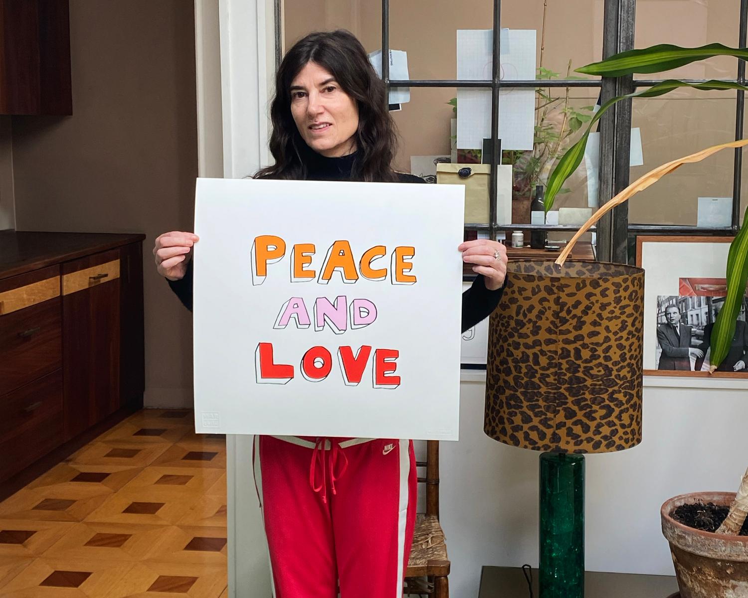 Peace and Love Art Print by Bella Freud | King & McGaw