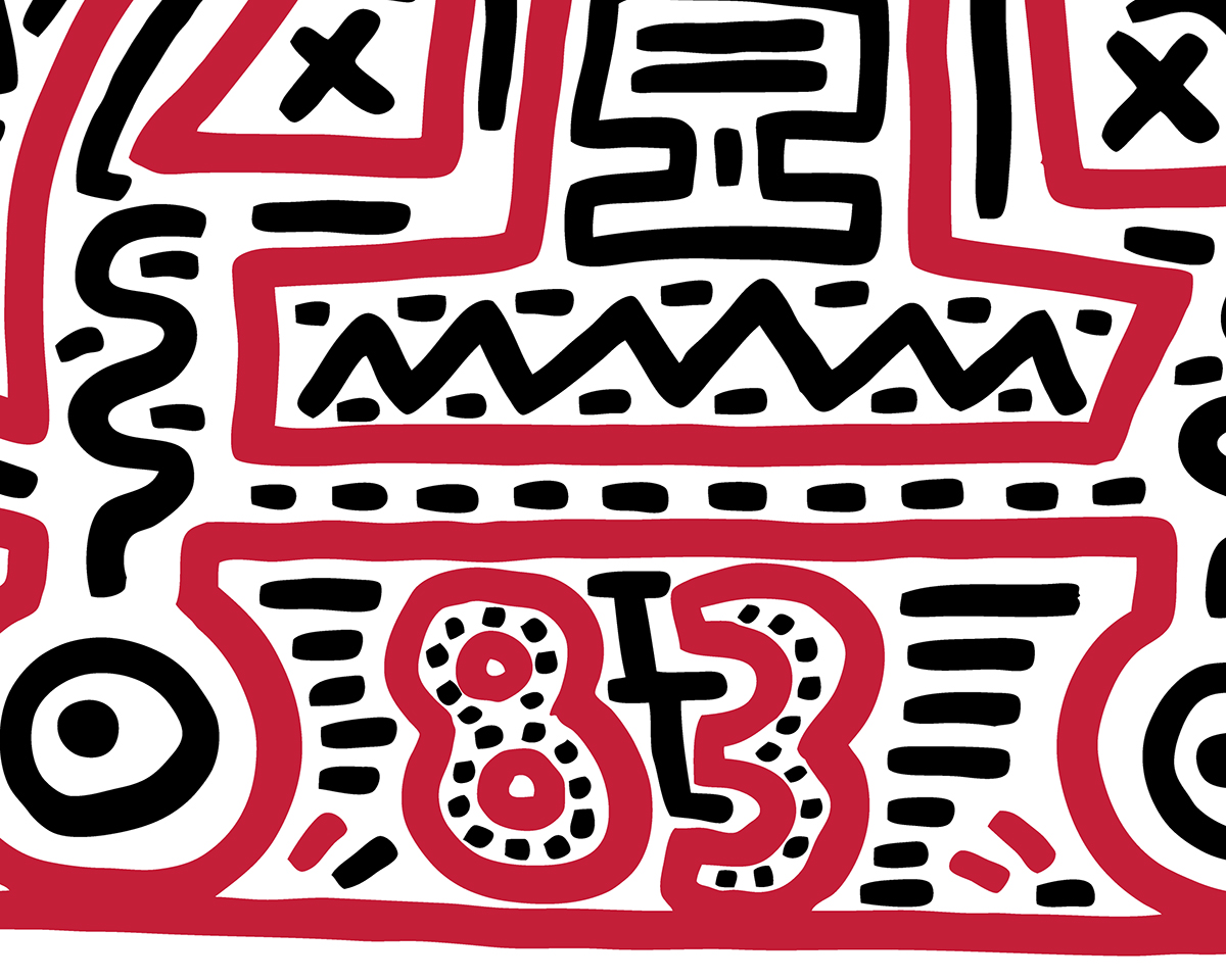 Fun Gallery Exhibition 1983 Art Print by Keith Haring | King Fun Gallery Exhibition 1983 Art Print by Keith Haring | King