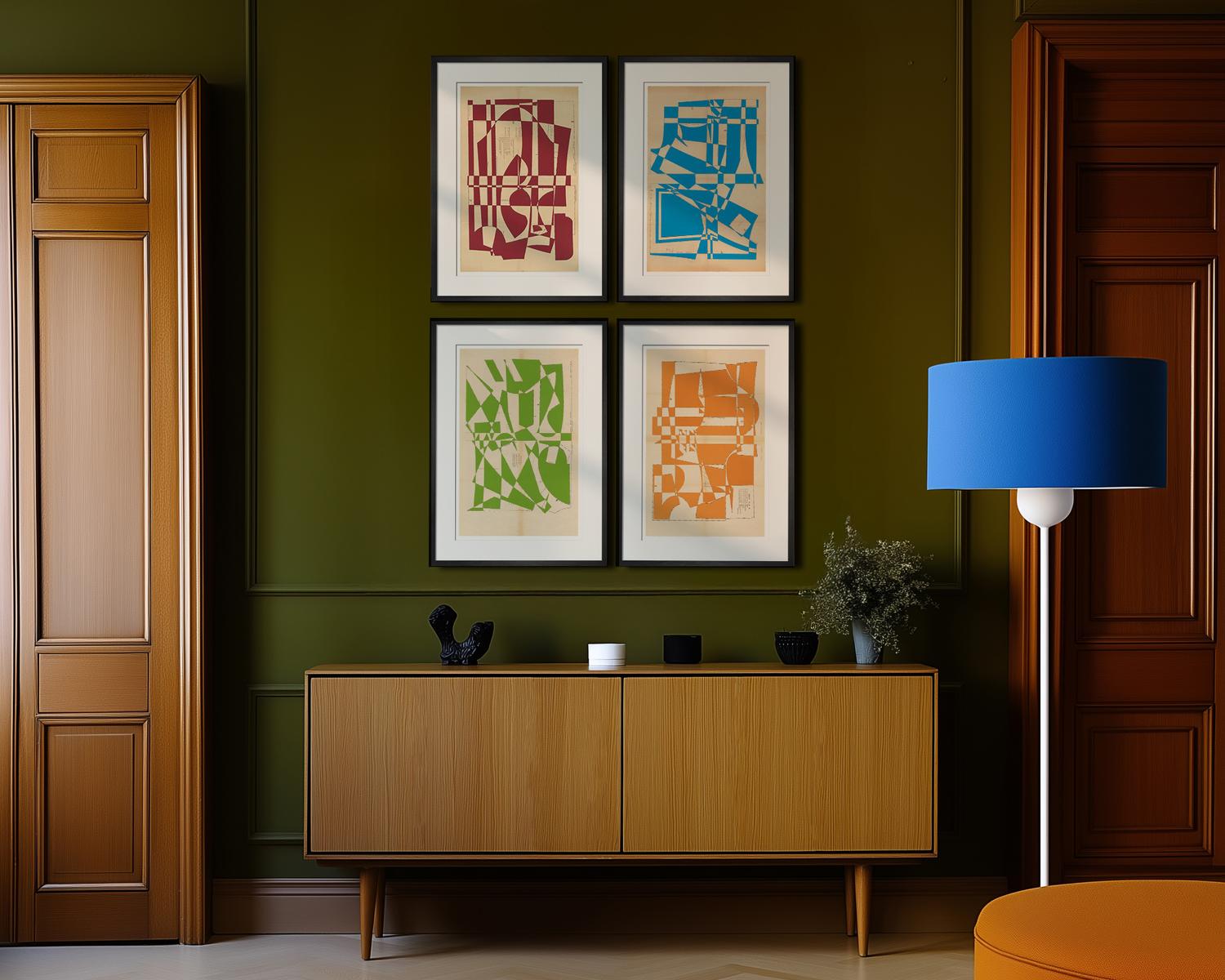 Lost Gardens (Azure) Art Print by Hormazd Narielwalla | King & McGaw