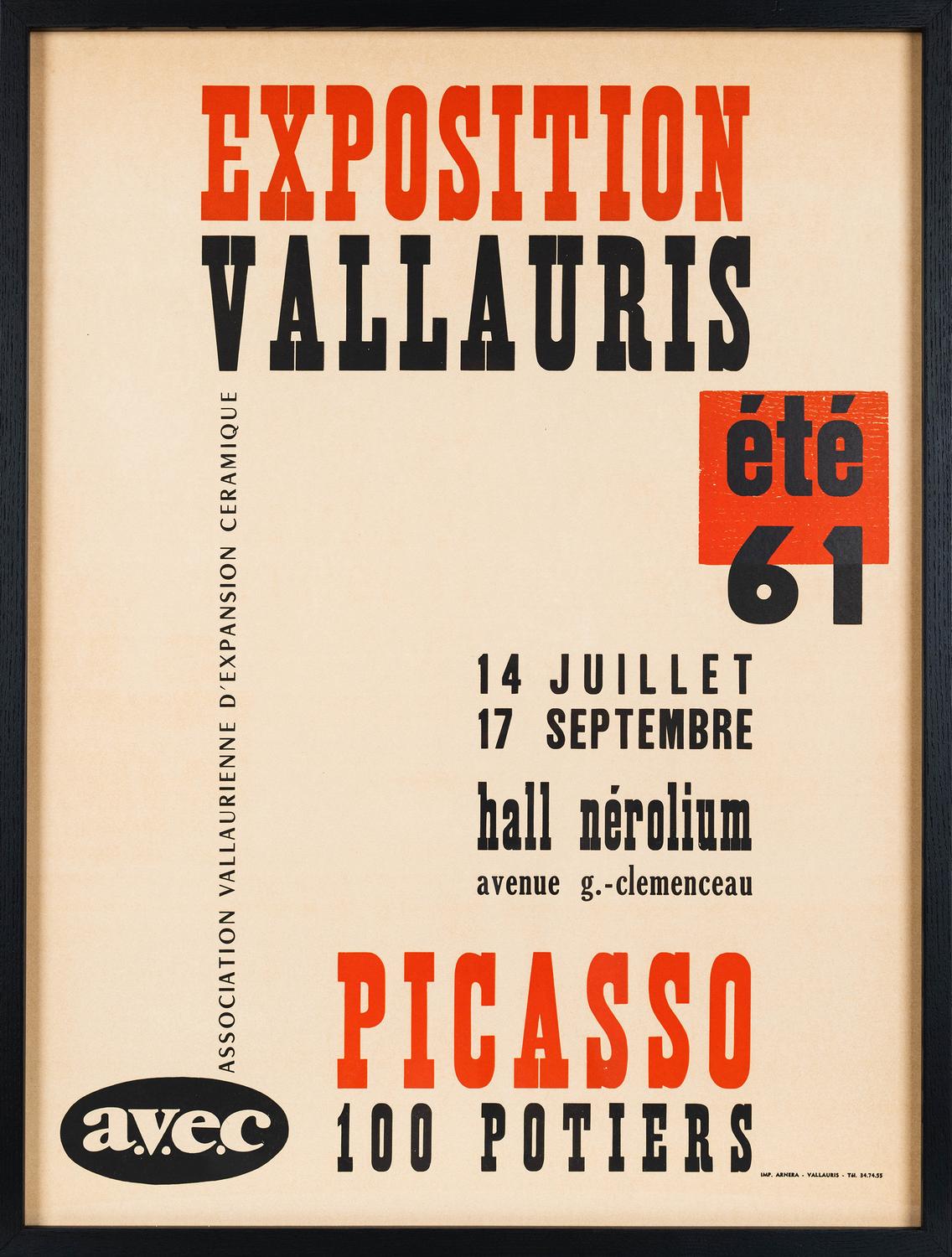 Vallauris 100 Potiers Exposition, 1961