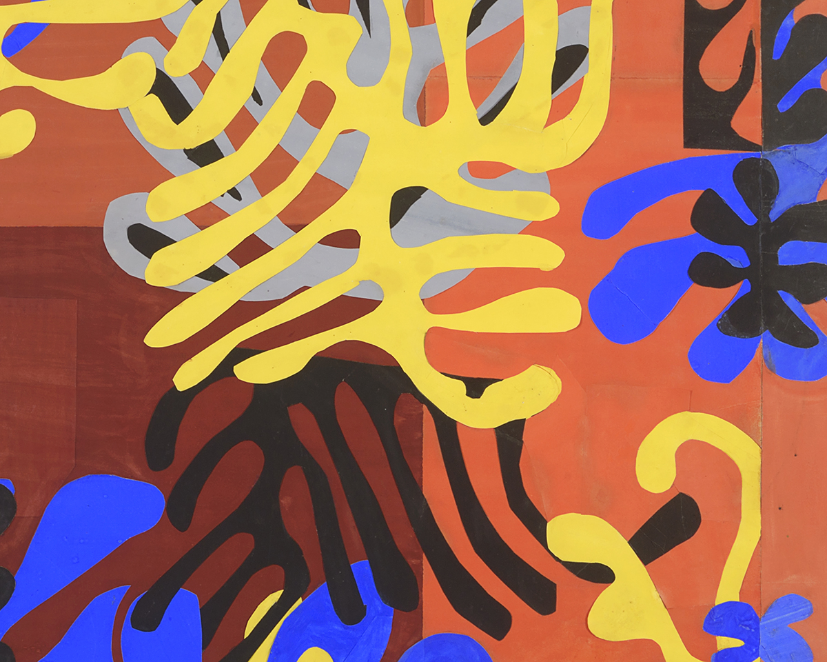 H. Matisse 抽象画 1951年 大判 MATISSE,'FLOWERS OF SNOW,1951' RARE