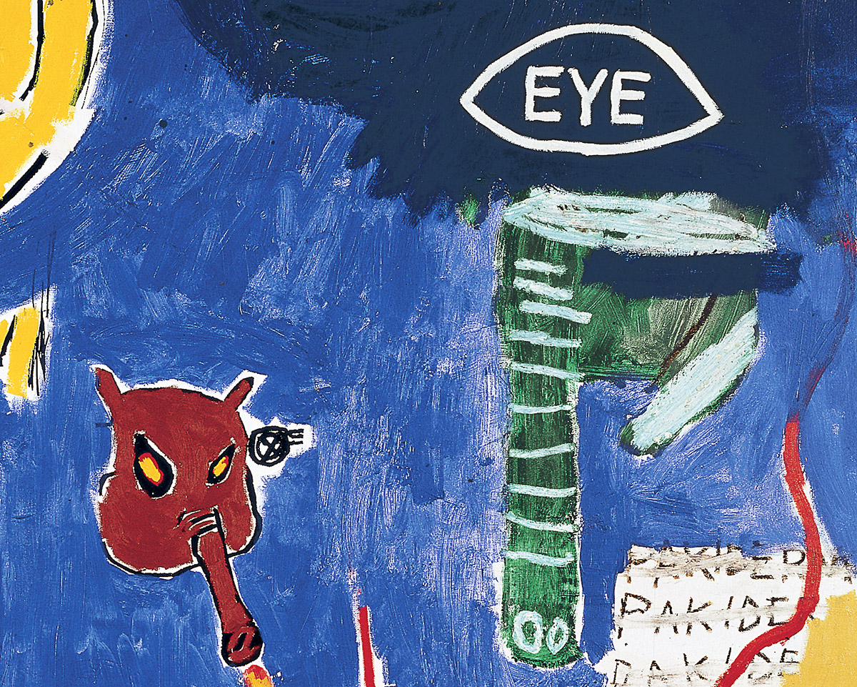 Affiche Encadrée RARE Jean-Michel Basquiat '1984 C.D. Présent Les Offs' - Édition 1984 - Occasion