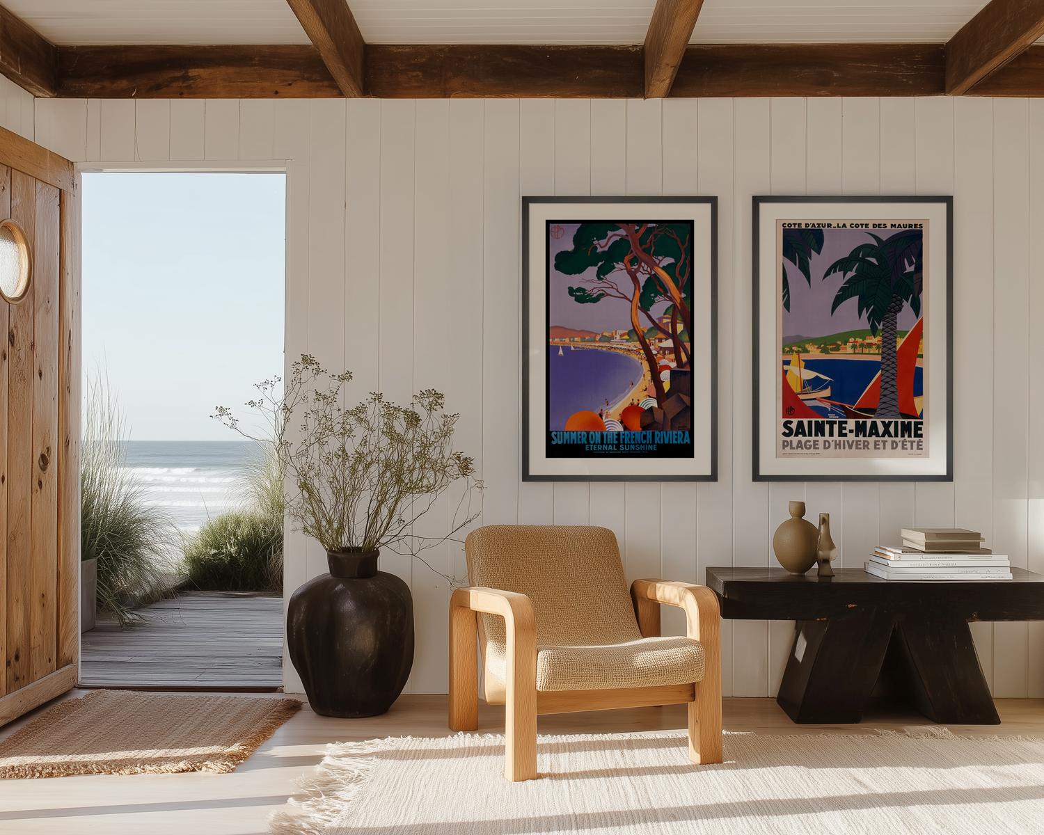 Sainte Maxime, Cote d'Azur Art Print by Roger Broders | King & McGaw
