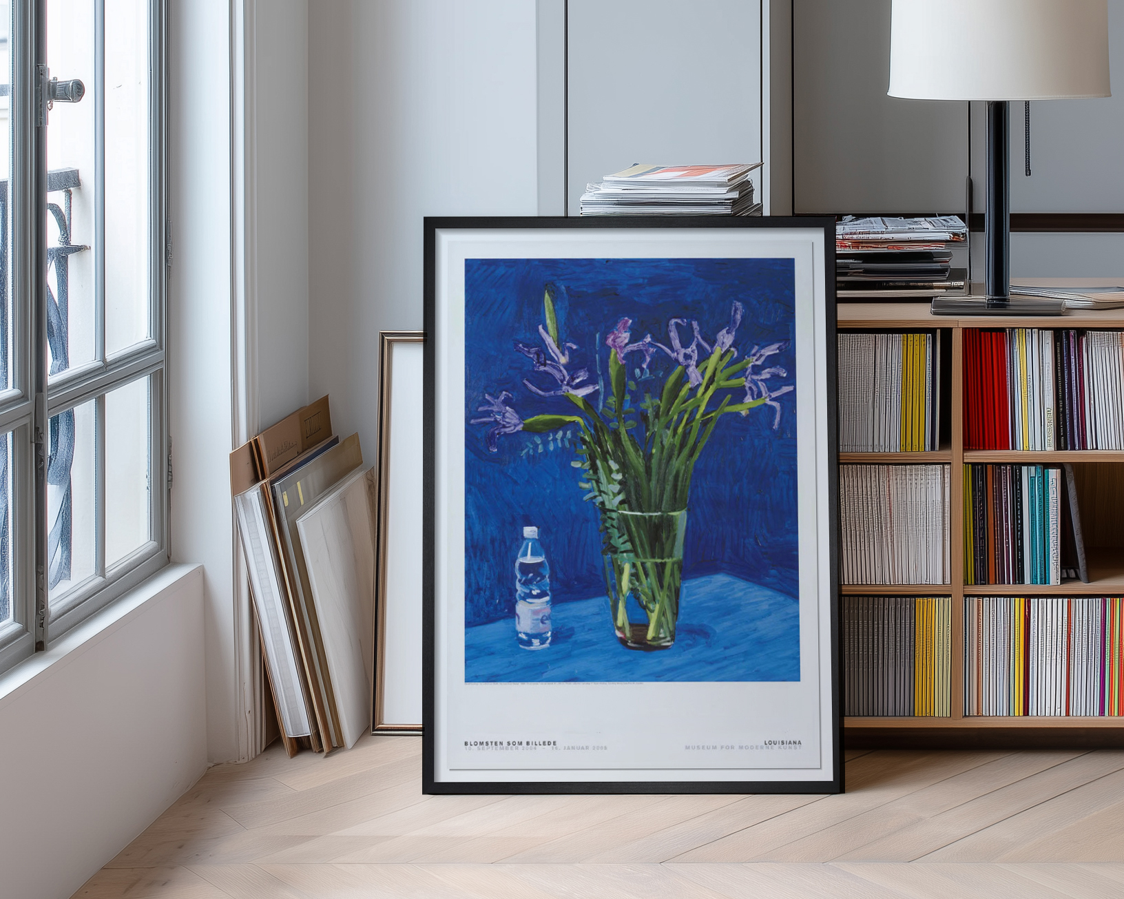 額装品/Iris With Evian Bottle/デビット ホックニー 額装品/Iris With Evian Bottle/デビット ホックニー
