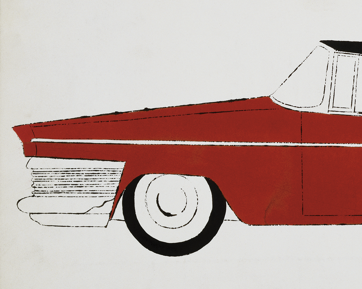 Red & Black Car Poster by Andy Warhol | King & McGaw