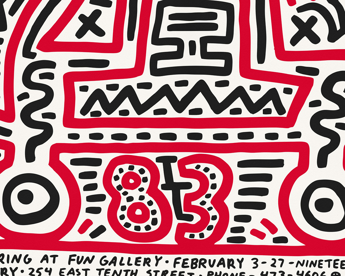 Keith Haring at Fun Gallery 1983 Art Print by Keith Haring Keith Haring at Fun Gallery 1983 Art Print by Keith Haring
