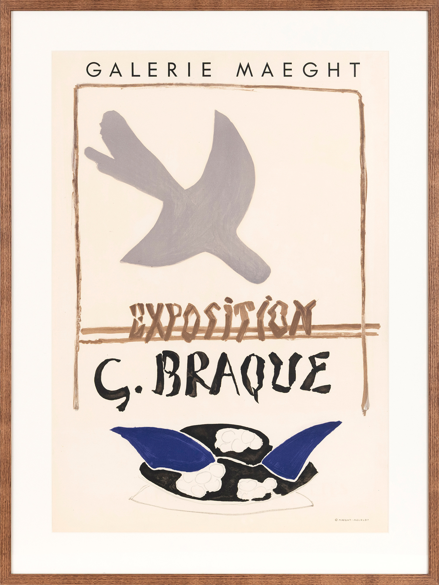 Braque l'œuvre graphique ポスター Braque Oeuvre Graphique, 1959 Rare Poster by Georges Braque | King