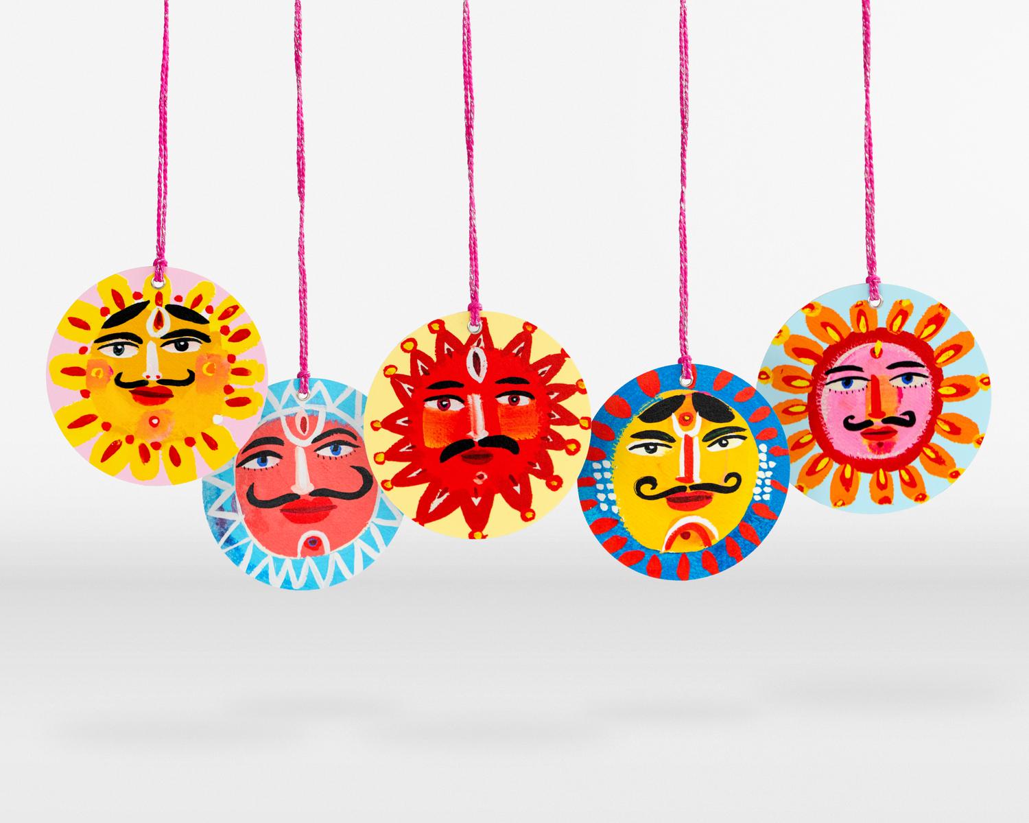 Set of 5 decorations – Festival