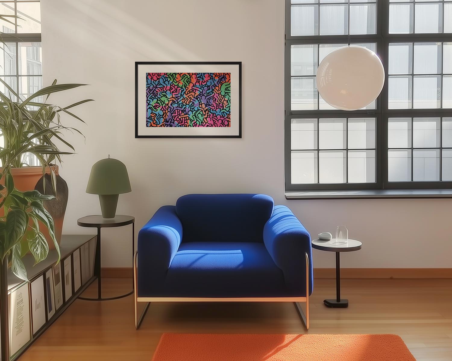 Untitled, 1985 (figures) Art Print by Keith Haring | King