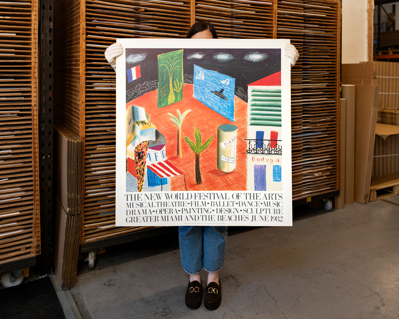 The New World Festival, 1982 Rare Poster by David Hockney | King